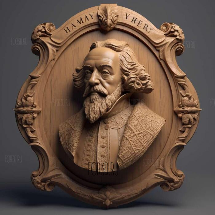 William Harvey 1 stl model for CNC